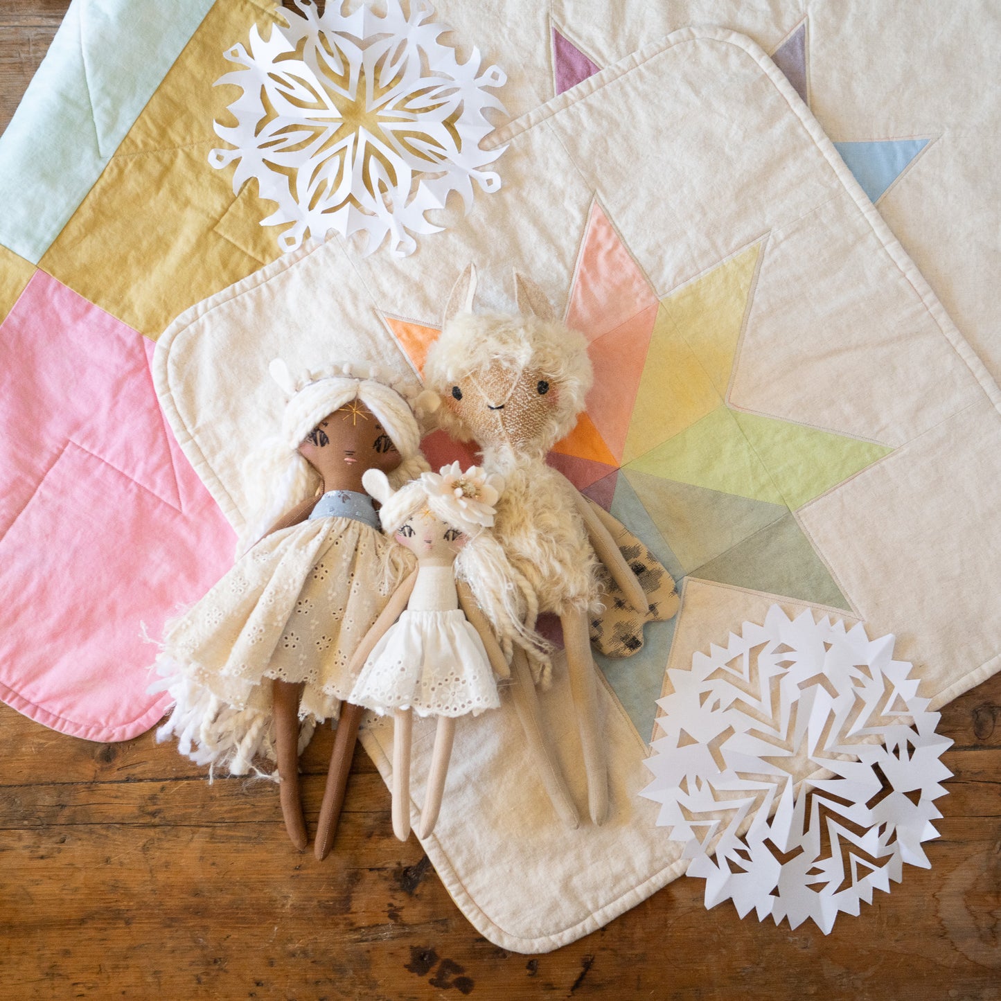 Kye and Hardy holiday 2023 doll quilts