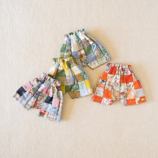 patchwork camp shorts