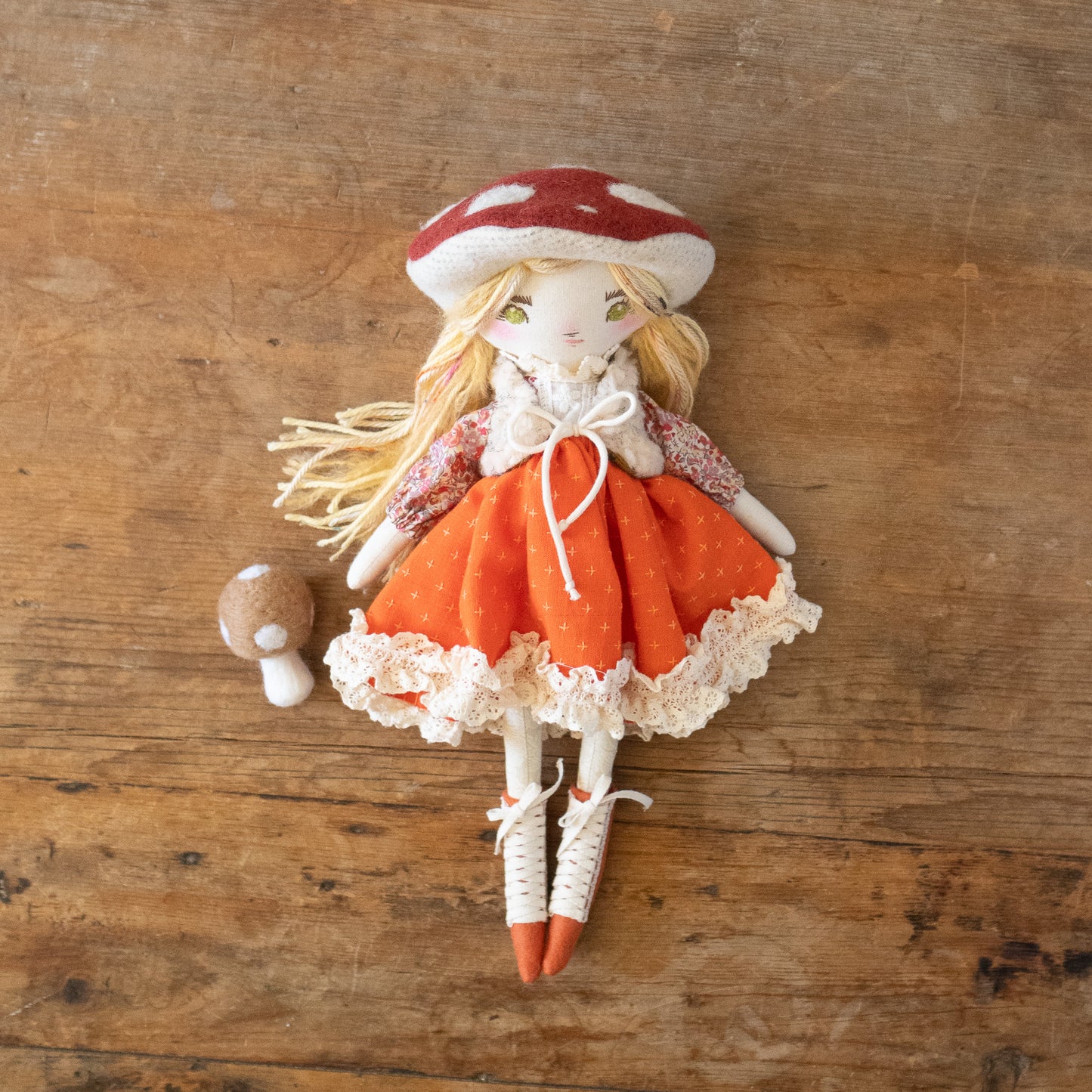 chanterelle mushroom fairytale girl