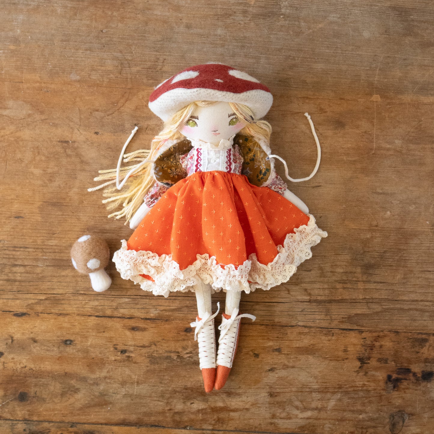 chanterelle mushroom fairytale girl