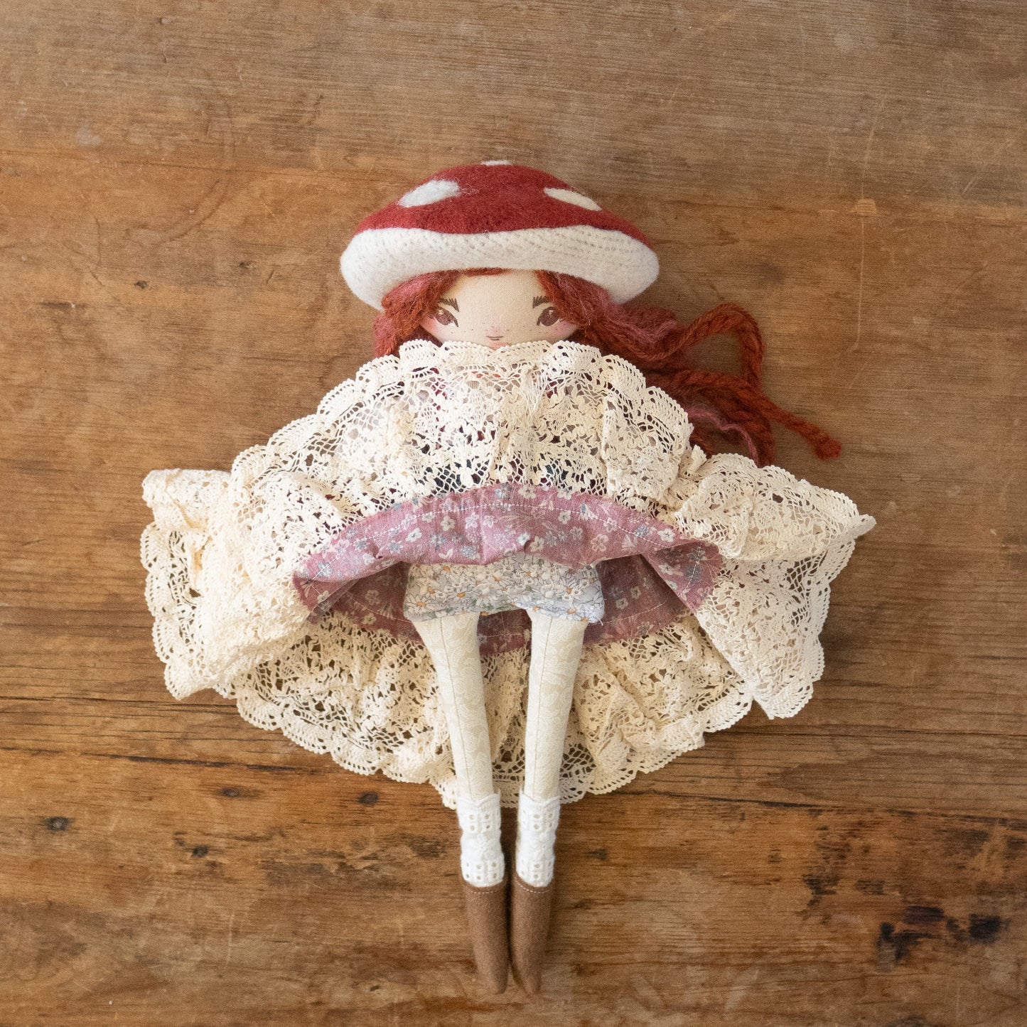 morel mushroom fairytale girl