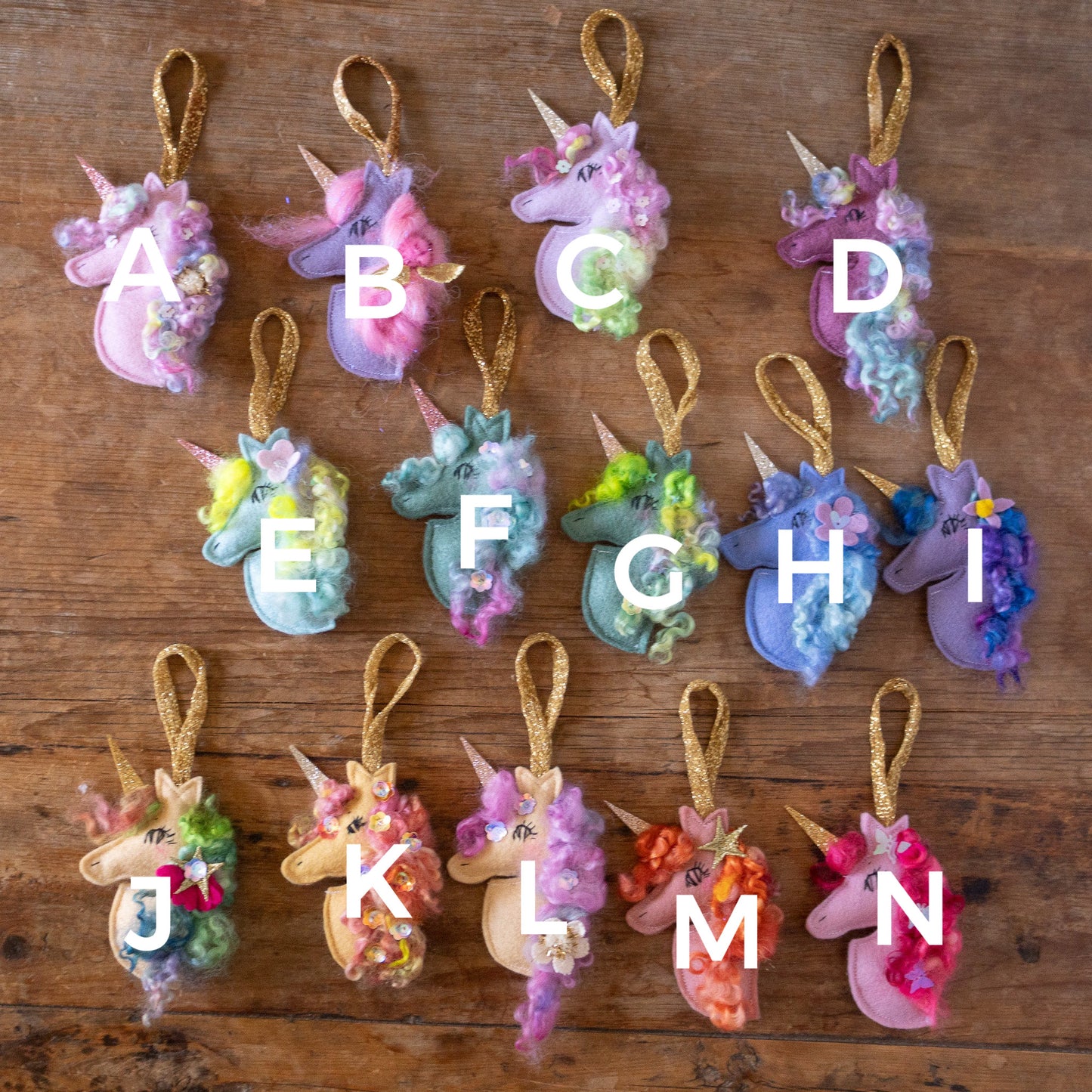 unicorn ornaments - round two - 2023