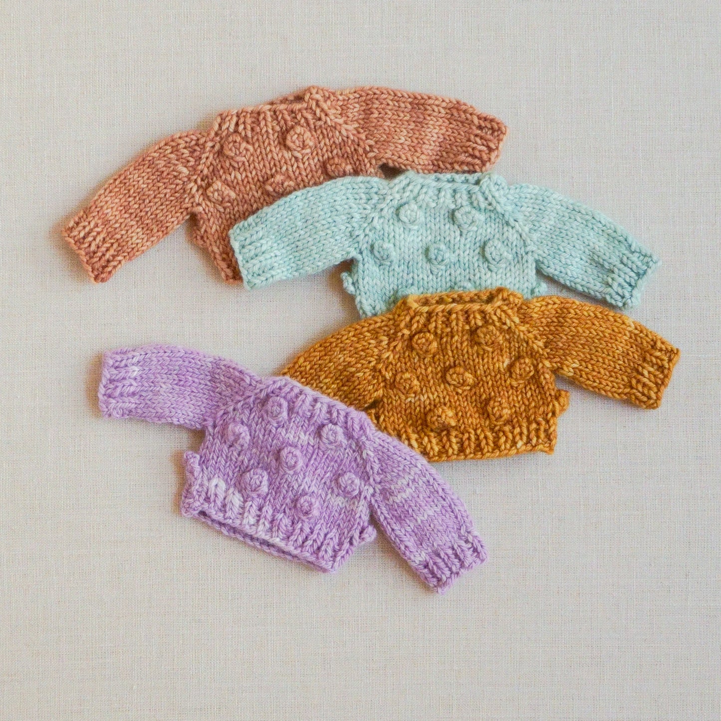 Hand-knit Bobble Sweaters