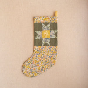 forest creature quilted stocking