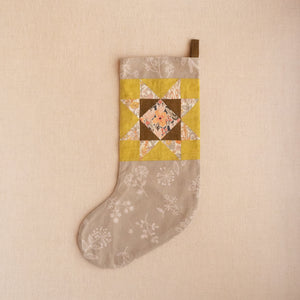 forest creature quilted stocking