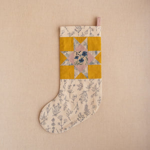 forest creature quilted stocking